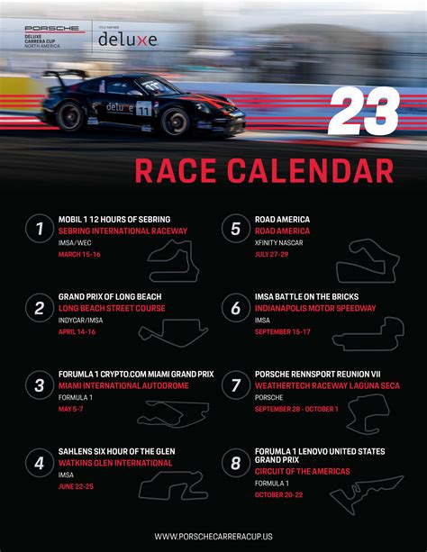 Porsche Carrera Cup 2023 Schedule